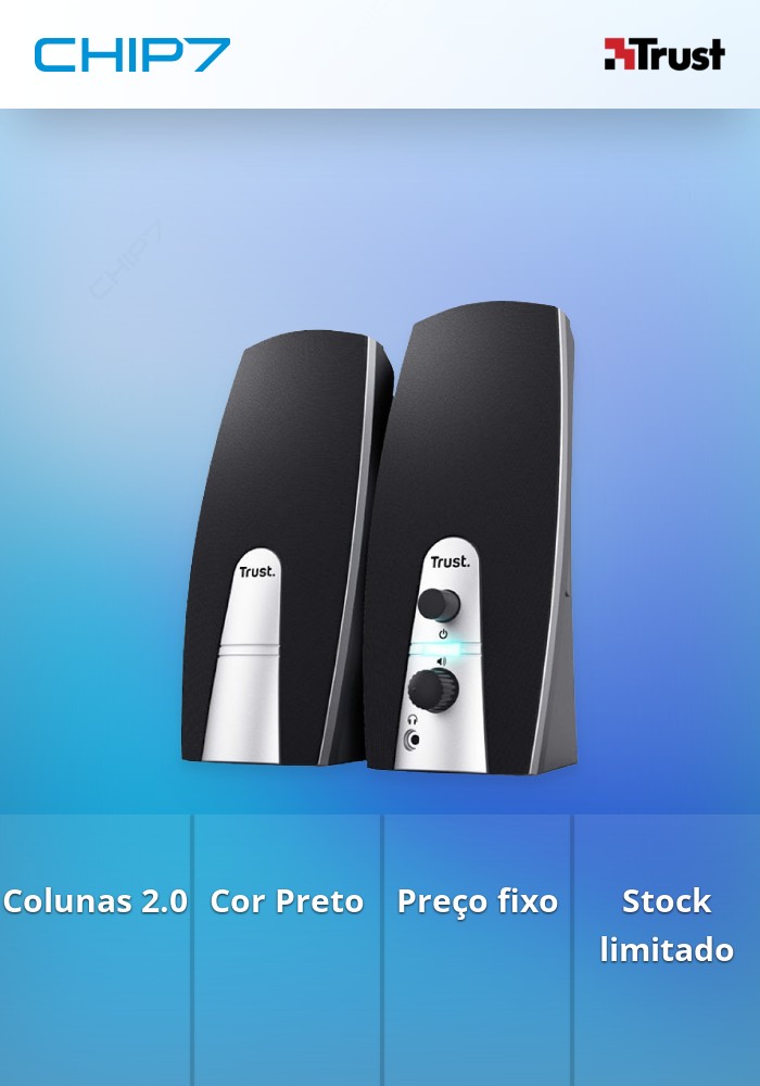 Conjunto de colunas 2.0 - Preto  - preço válido até nova comunicação ou fim de stock