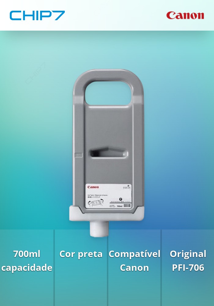 Tinteiro PFI-706 de 700 ml BK (Preto)