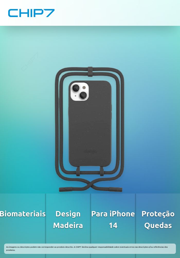 Capa Change Woodcessories Black / Biomaterial para iPhone 14 Plus