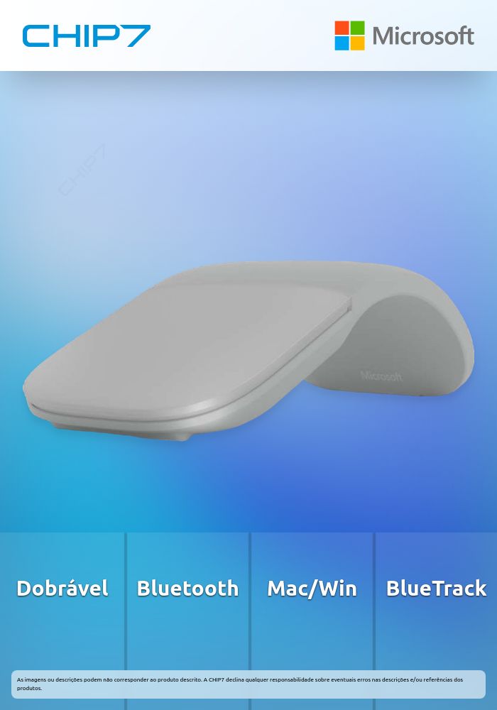 Rato Microsoft Arc Mouse Bluetooth LIGHT GREY