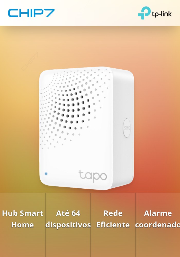 HUB SMART HOME TAPO H100, SUPORTE ATE 64 DISPOSITIVOS