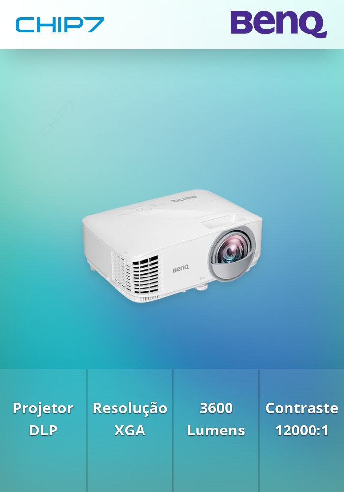 MX808STH - DLP; XGA; SHORT-THROW 3600ANSI, DLP, XGA, Short-throw, 2.6kg, High contrast ratio 12000:1  - preço válido até nova comunicação