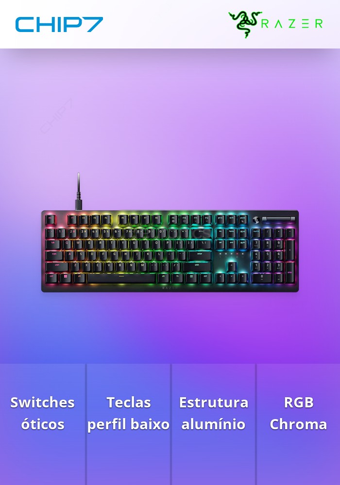 Teclado Razer DeathStalker V2 Linear Optical Switch Red Mec