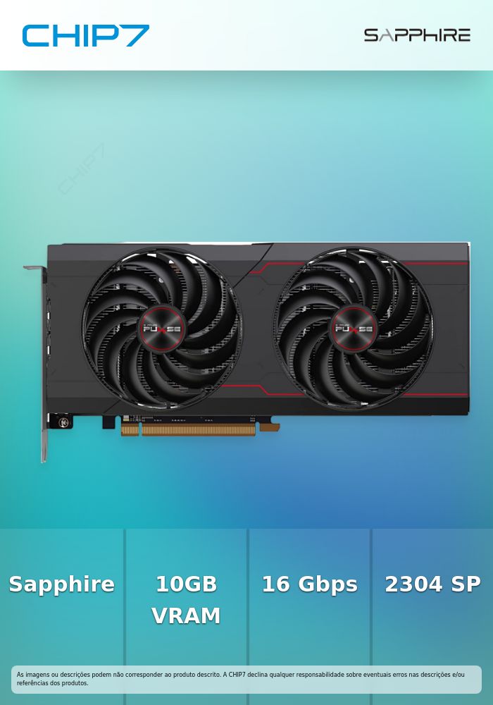 Placa Gráfica Sapphire Radeon RX 6700 Pulse OC 10GB GD6 - Recondicionada 3 Anos Garantia