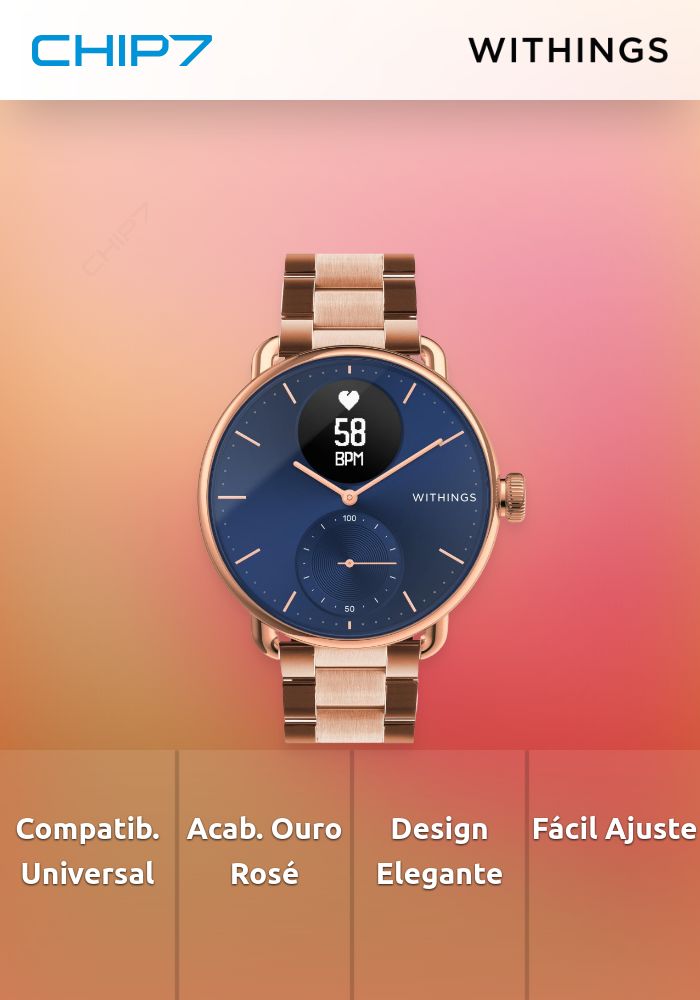 Withings - Pulseira metal 18mm (rose gold)