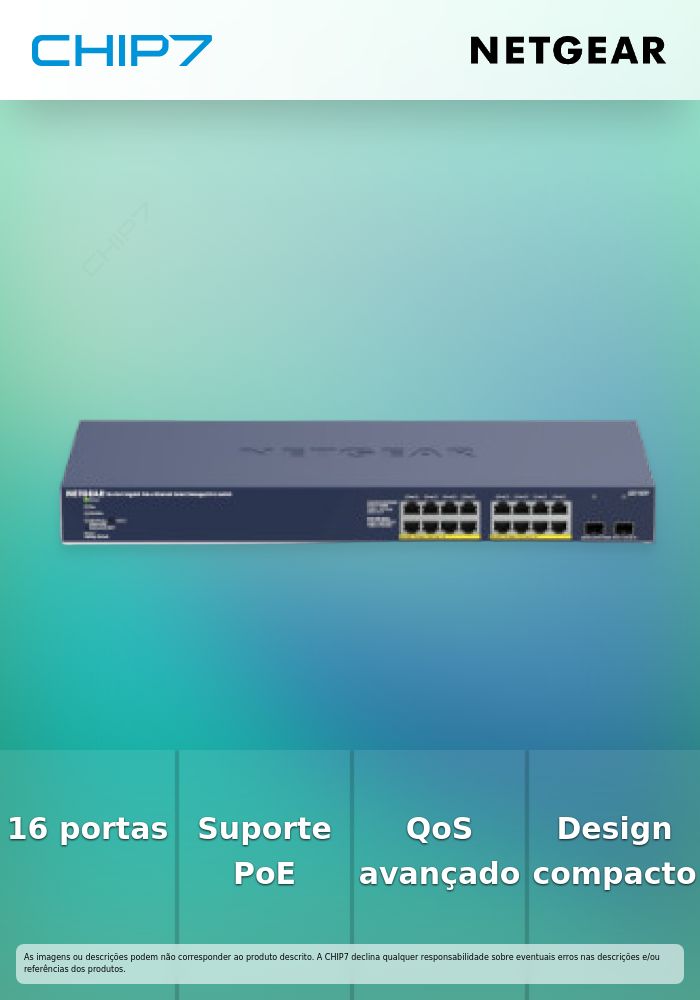 Switch Netgear Prosafe Smart Switch 16 Portas - GS716TP-100EUS