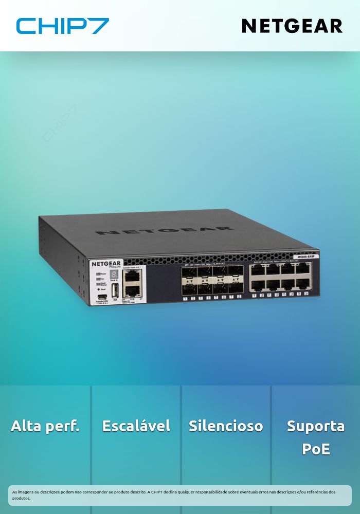Switch Netgear Stackable Managed 16x10G M4300-8X8F - XSM4316S-100NES