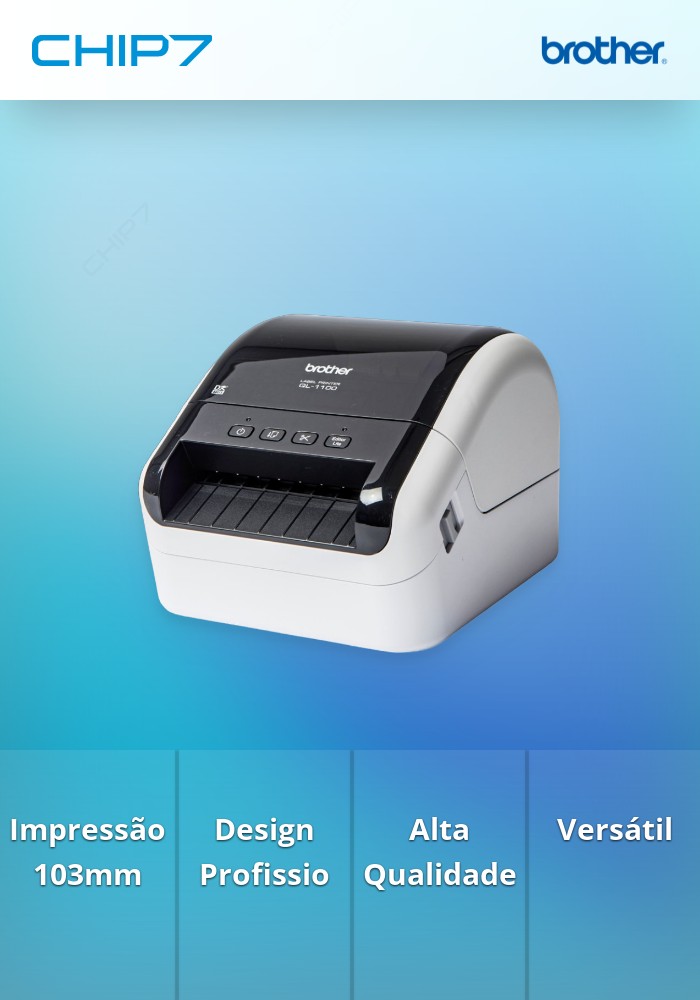 Impresora de etiquetas profissional que permite imprimir etiquetas até 103 mm