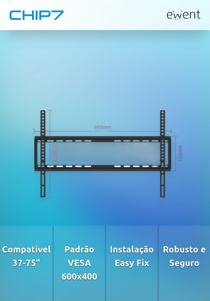 Suporte TV Easy Fix Mounting Bracket XL, 37 - 75