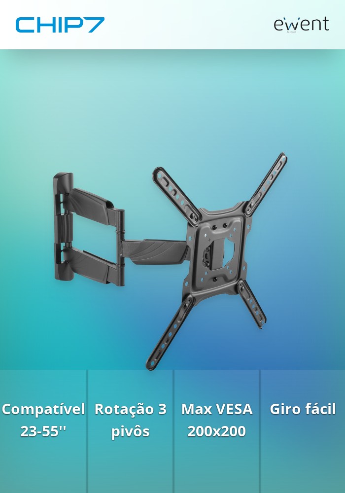Suporte de Parede TV Easy Turn L, 3 pivot, 23 - 55