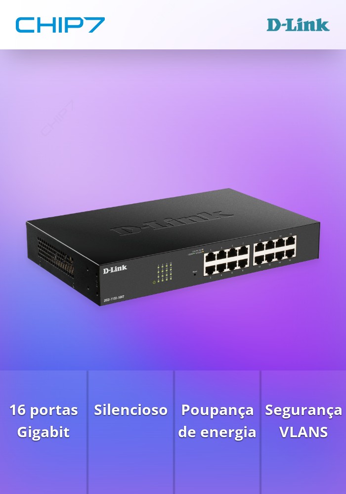 Switch D-LINK 16 Portas GIGABIT SMART MANAGED SWITCH