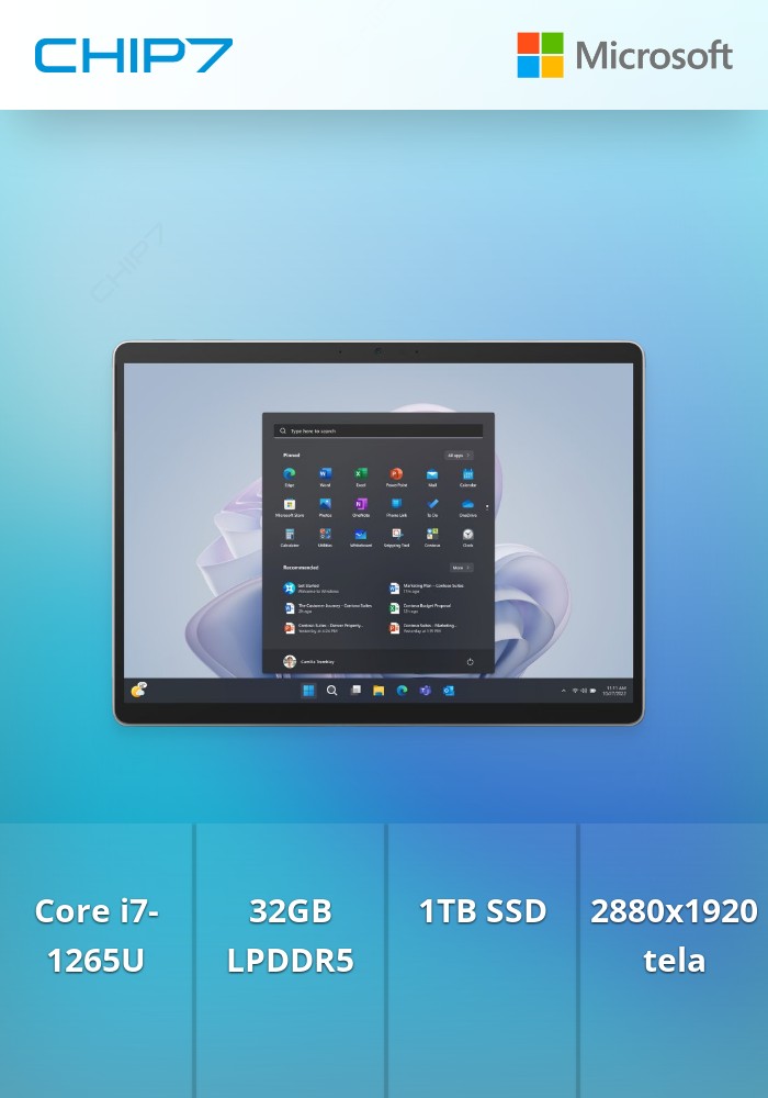 Microsoft Surface Pro 9 - I7 1265U / 32GB RAM / 1TB SSD / 13