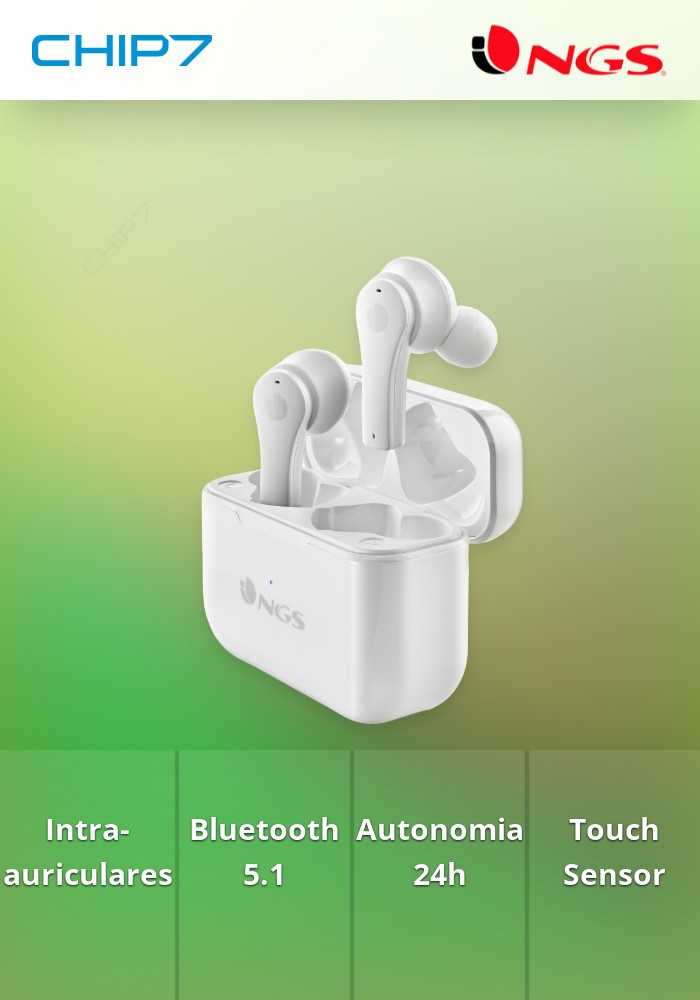 NGS EARPHONES ARTICA BLOOM WHITE