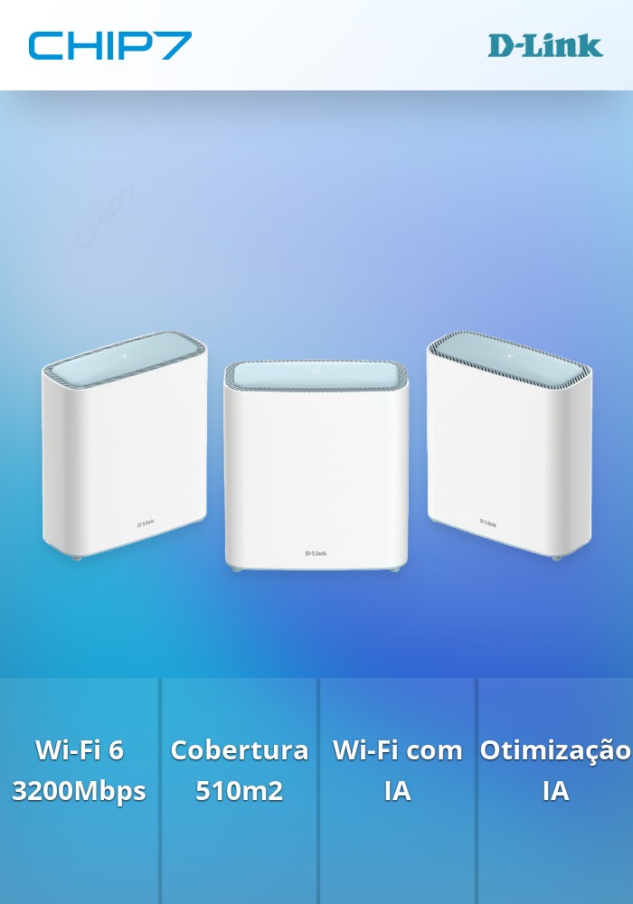 Access Point D-Link EAGLE PRO AI AX3200 Mesh System - Pack 3 - Next-generation Wi-Fi 6 com AX3200