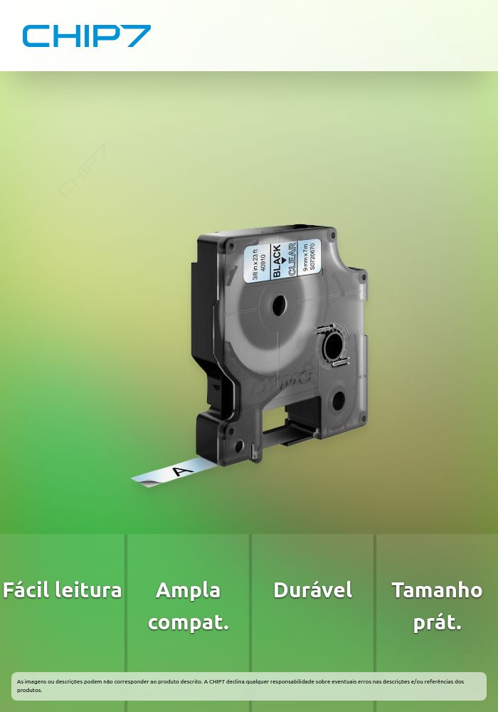 D1 - CINTAS DYMO 9MMX7M NEG/TRANS