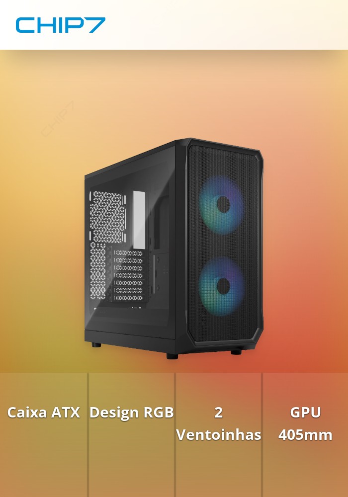 Caixa ATX Fractal Design Focus 2 Black RGB
