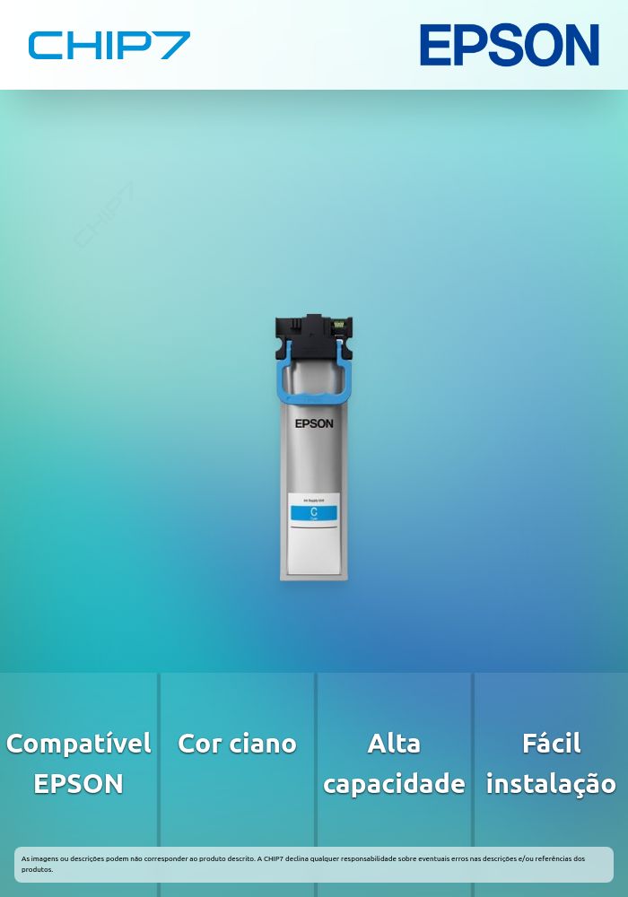 Tinteiro EPSON ciano L - WF-C53xx / WF-C58xx