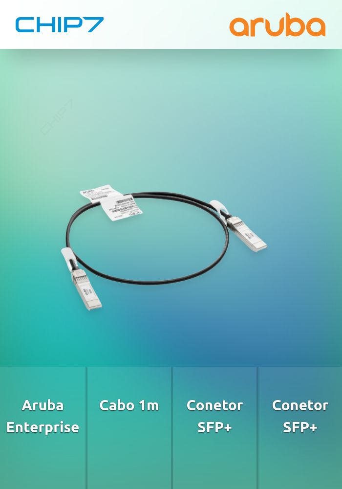 Aruba Instant On 10G SFP+ para SFP+ 1m Cabo de cobre de conexão direta
