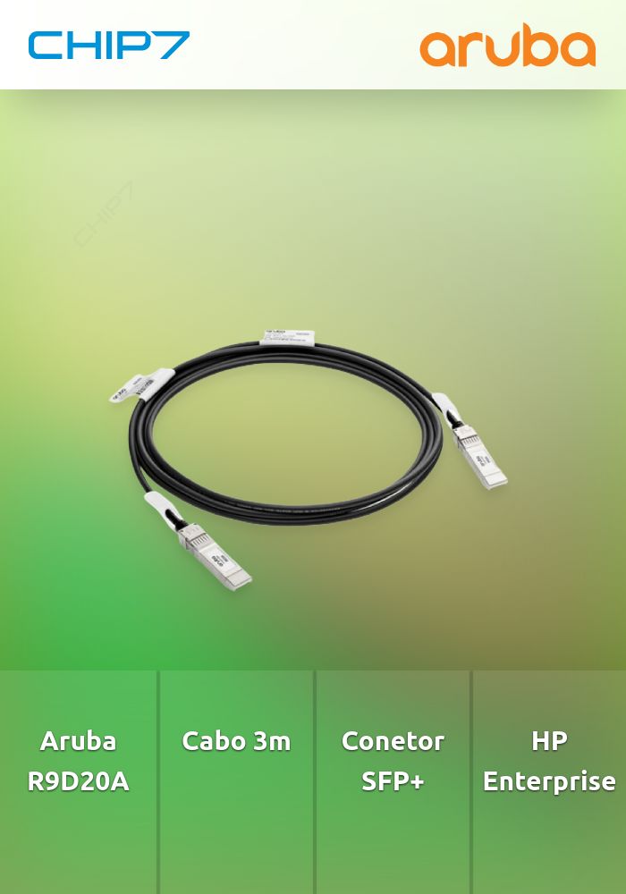 Aruba Instant On 10G SFP+ para SFP+ 3m Cabo de cobre de conexão direta