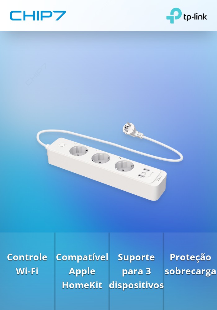 Tomada TP-LINK Smart Wi-Fi Power Strip 3-Outlets Homekit