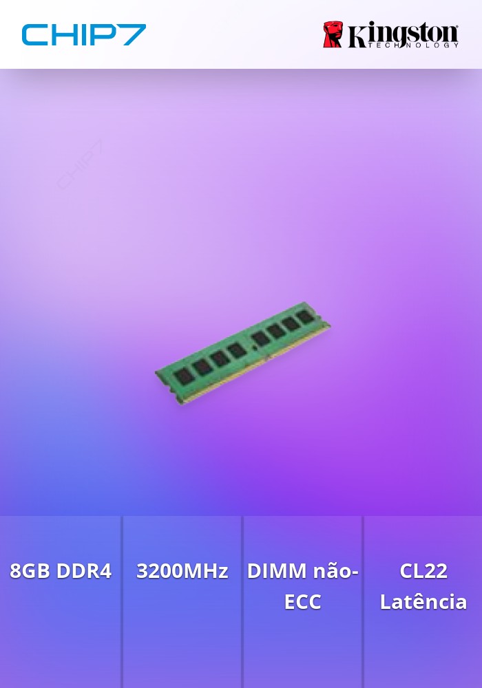 8GB 3200MHZ DDR4 NON-ECC CL22 DIMM