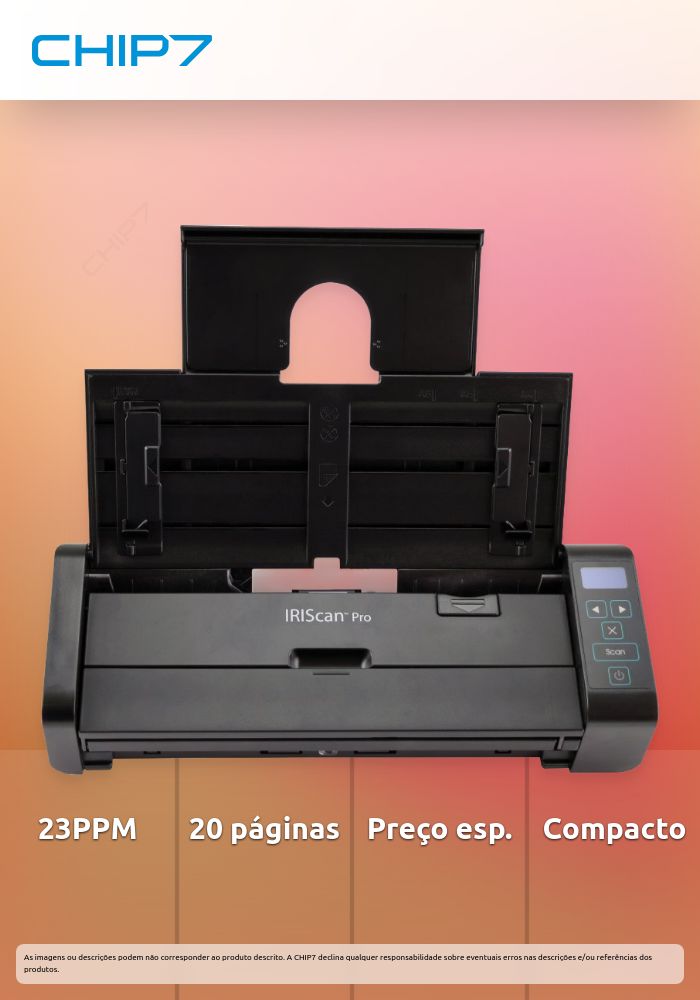 IRISCan Pro 5 -23PPM - ADF20 Pages  - preço válido p/ unid pré estabelecidas para a Promoção