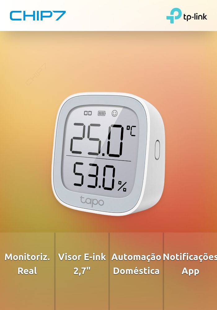 Monitor de Temperatura e Humidade Inteligente Tapo T315