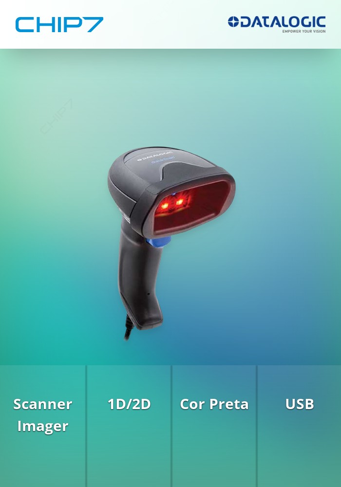 Scanner Datalogic Imager QuickScan QD2590 1D/2D USB Preto