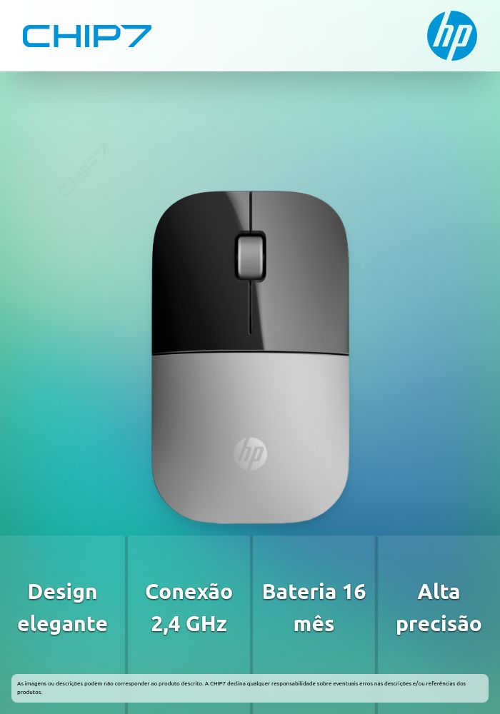HP Z3700 Silver Wireless Mouse