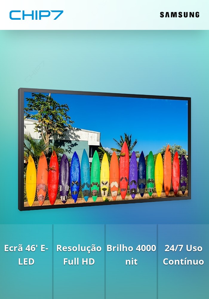 DISPLAY PROFISSIONAL SAMSUNG 46