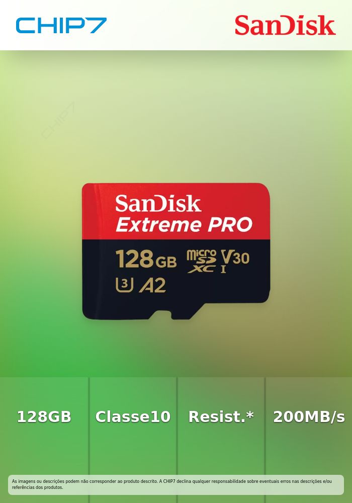 Cartão SANDISK - Extreme PRO microSDXC 128 GB