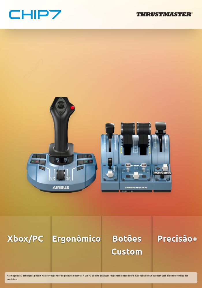 Thrustmaster TCA Captain Pack X Airbus Edition Sidestick e Quadrante para Xbox Series X / S e PC