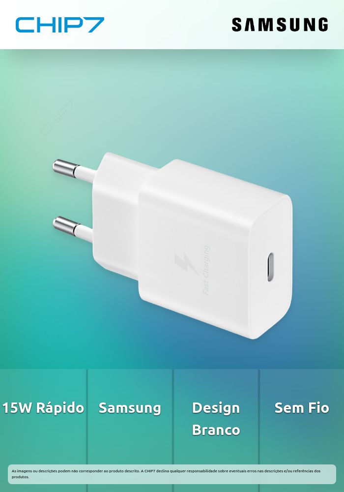 Carregador de Dispositivos Móveis 15W Samsung EP-T1510NWEGEU Branco