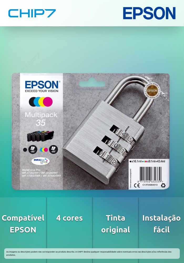 Tinteiro EPSON 35 Multipack 4 Cores - WF-47xx