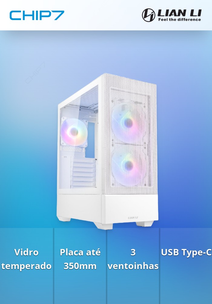 Caixa ATX Lian Li Lancool 205 Mesh-C Branca