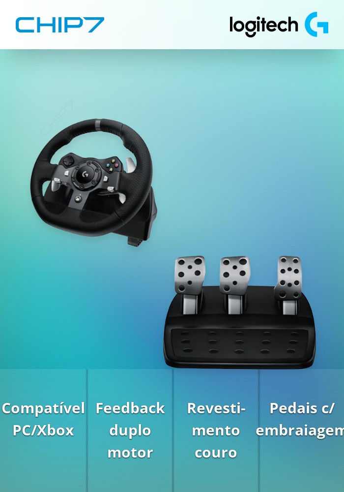Volante + Pedais Logitech G920 Driving Force PC/Xbox One