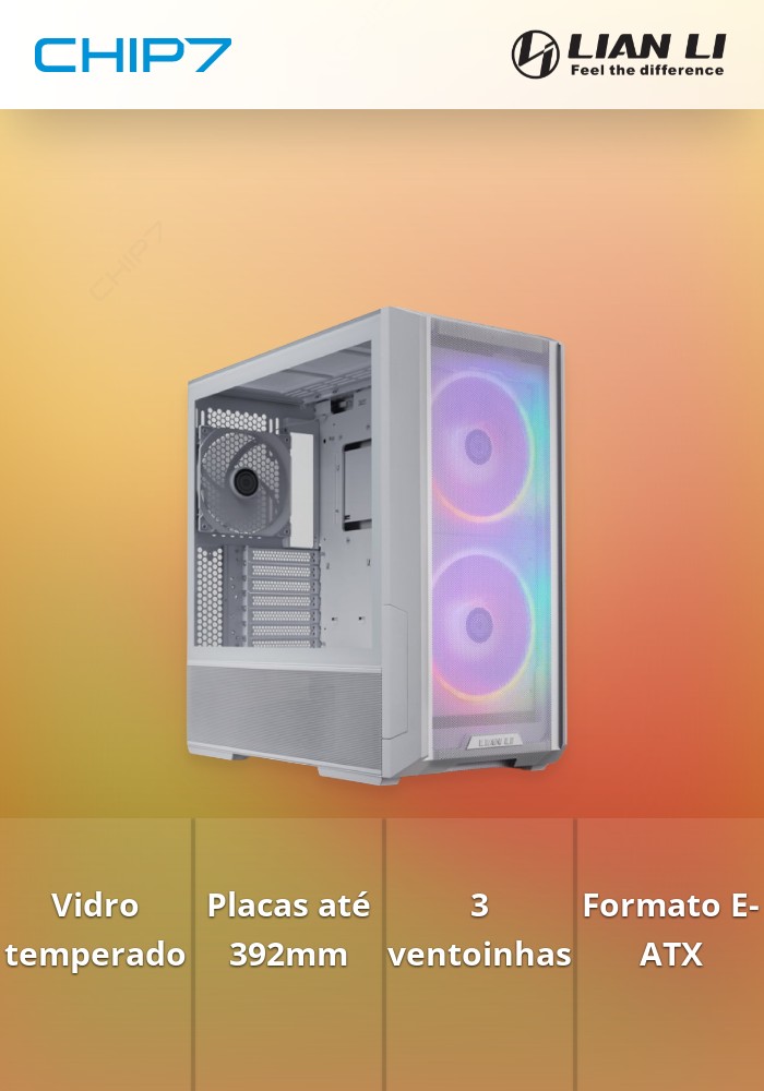 Caixa E-ATX Lian Li Lancool 216 ARGB Branca