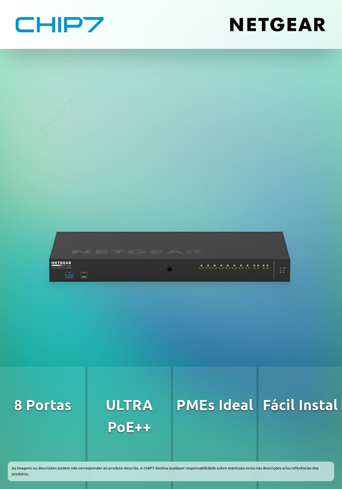 Switch NetGear M4250 8 Portas GIGABIT ULTRA POE++