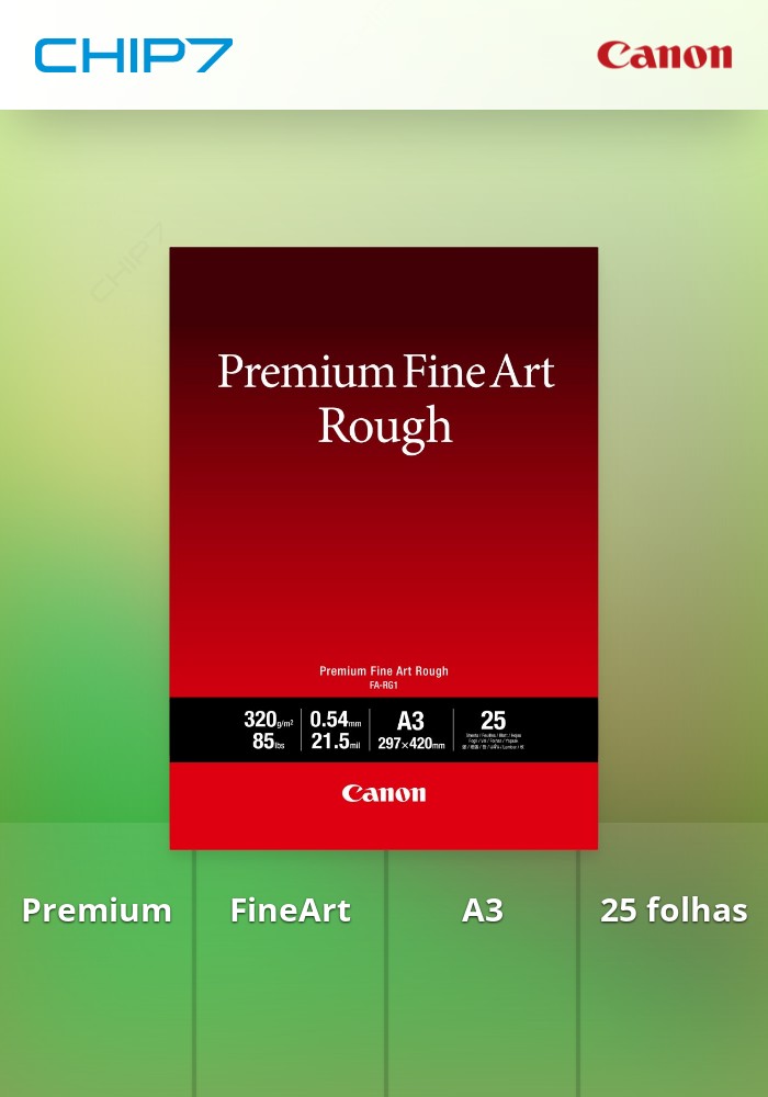 FA-RG1 A3 25 folhas - Premium FineArt Rough A3 25 folhas