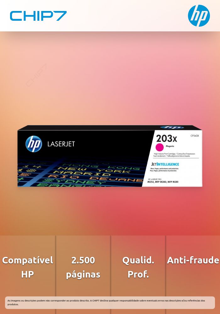 TONER MAGENTA ALTA HP 203X ORIGINAL
