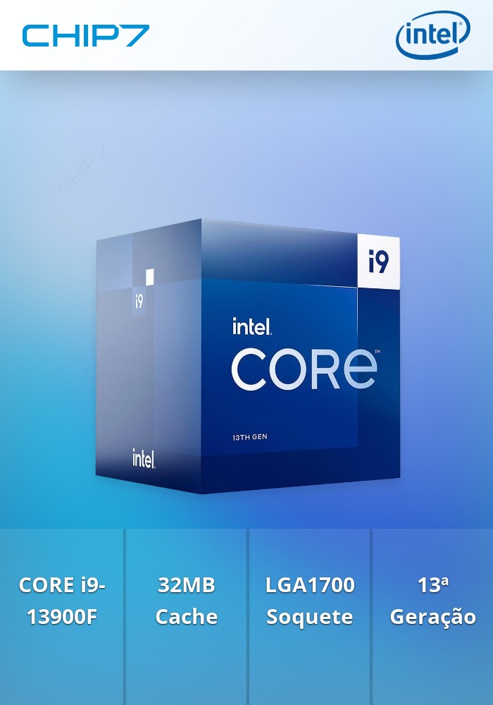 Processador CPU INTEL CORE i9-13900F 32MB LGA1700 13ª GERAÇÃO NO GRAPHICS