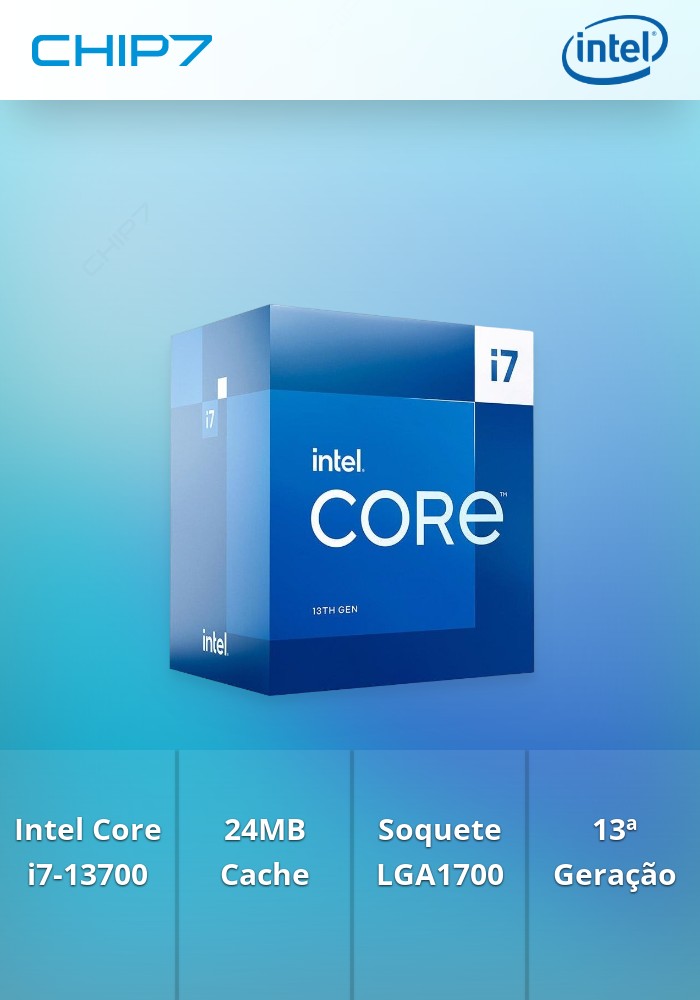 Processador CPU INTEL CORE i7-13700 24MB LGA1700 13ª GERAÇÃO NO GRAPHICS