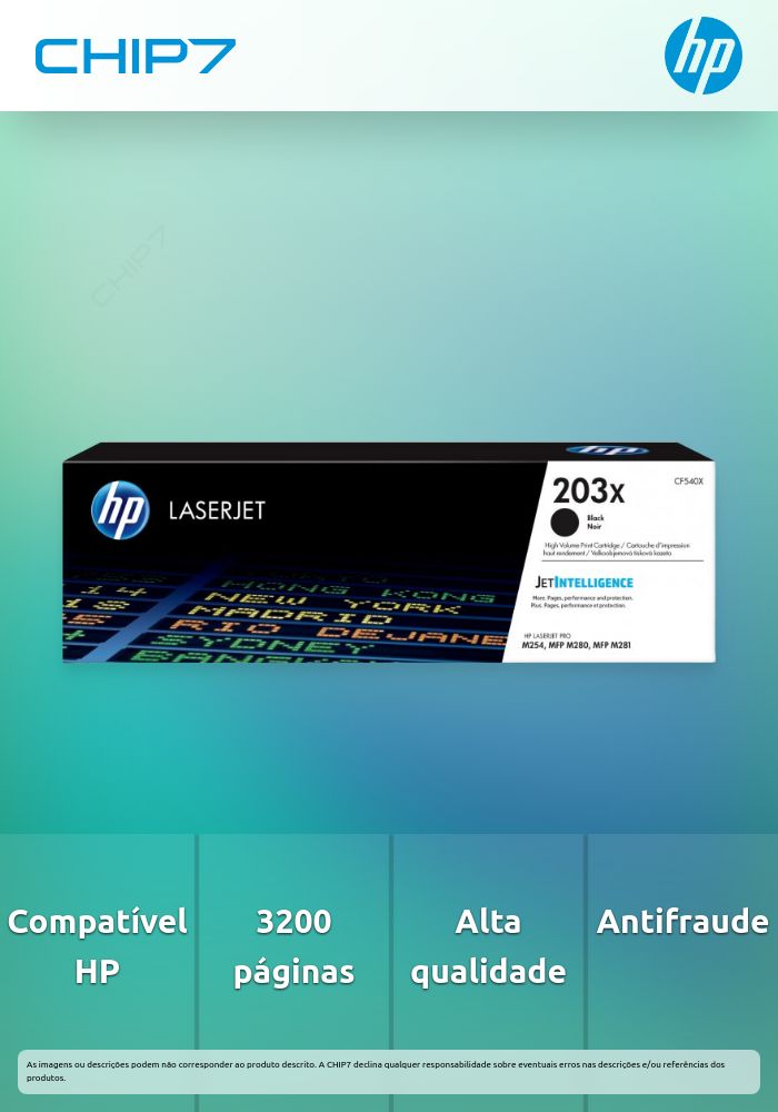 HP 203X High Yield Black Original LaserJet Toner Cartridge