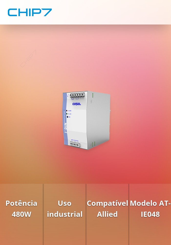 Fonte Alimentação Industrial Allied Telesis 480W - AT-IE048-480-20