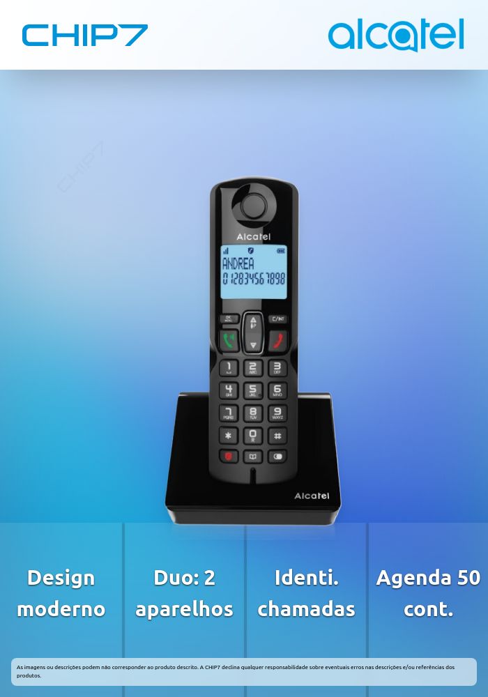 Telefone Fixo Alcatel S280 DUO Ewe Negro