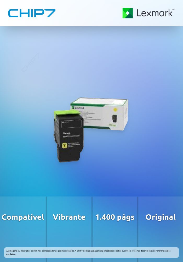 Toner Lexmark 78C20Y0 Amarelo