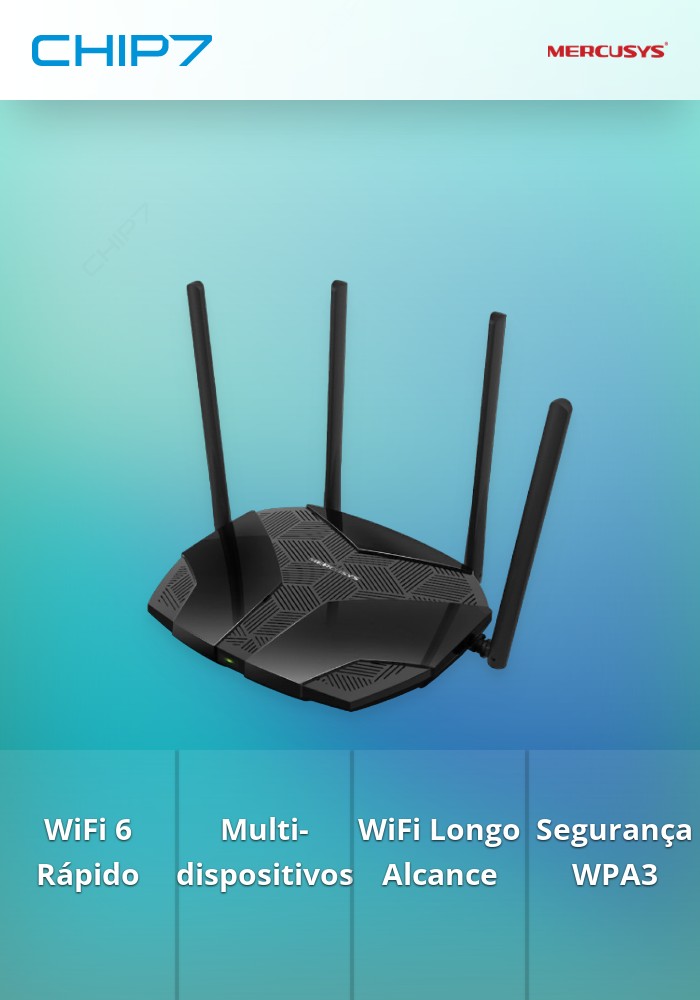 Router Mercusys MR80X AX3000 Dual-Band WiFi 6 Gigabit