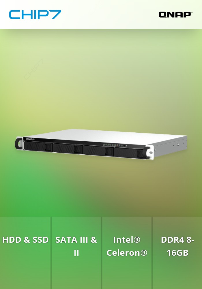 NAS QNAP 4 Baías - Intel Celeron N5095 / 8GB RAM / 2x2.5Gb / USB