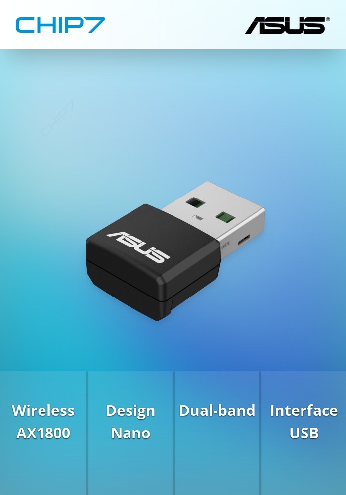 Placa de Rede USB USB-AX55 Nano - Wireless AX1800 Dual-band