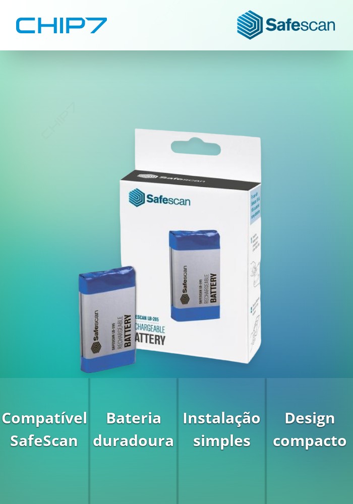 SafeScan Bateria Recarregável para Contador 6185 LB-205 - 131-0477